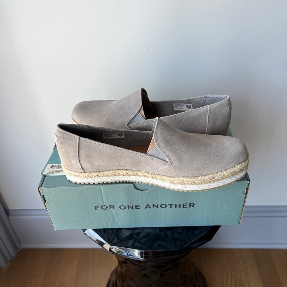 TOMS Palma Drizzle Grey Suede Slip On